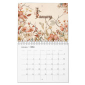Cottagecore Wildflower Waterverf Art Kalender (Jan 2026)