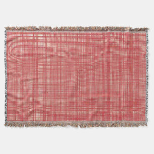 Cottagecore Wobbly Gingham Kerst Rood Deken