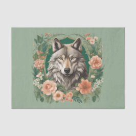 Cottagecore Wolf Decoupage Tissuepapier