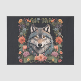 Cottagecore Wolf Decoupage Tissuepapier