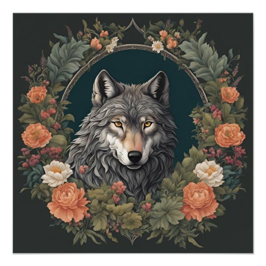 Cottagecore Wolf Perfect Poster (Voorkant)
