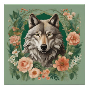 Cottagecore Wolf Perfect Poster