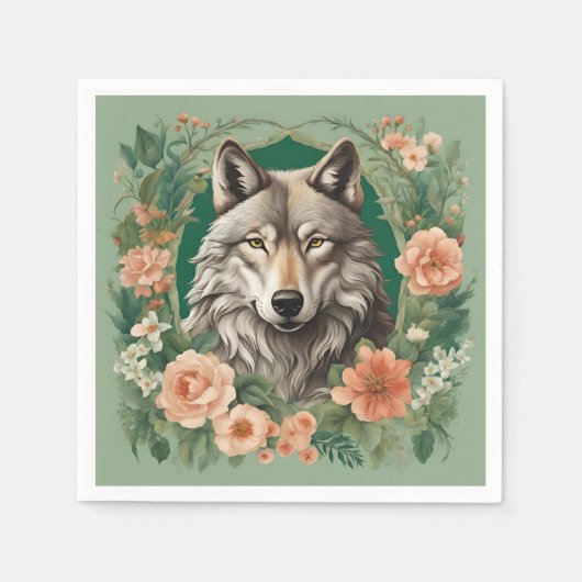 Cottagecore Wolf Servet (Voorkant)