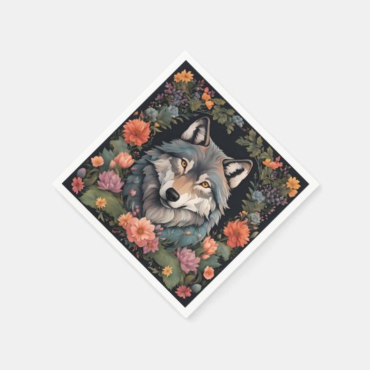 Cottagecore Wolf Servet (Hoek)