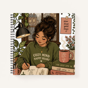 Cottagecore Zelfzorg Illustratie Notitieboek