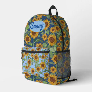 Cottagecore Zonnebloemen Patroon Bedrukte Rugzak