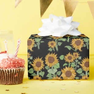 Cottagecore Zonnebloemen Patroon Cadeaupapier