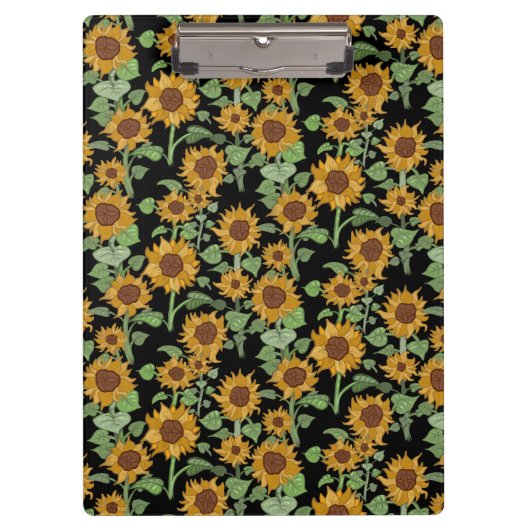 Cottagecore Zonnebloemen Patroon Klembord (Voorkant)