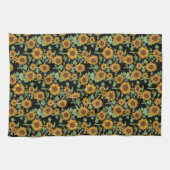 Cottagecore Zonnebloemen Patroon Theedoek (Horizontaal)