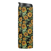 Cottagecore Zonnebloemen Patroon Thermosbeker (Geroteerd rechts)