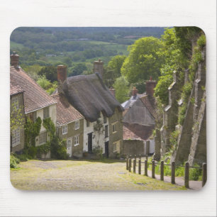 Cottages bij Gold Hill, Shaftesbury, Dorset, Muismat