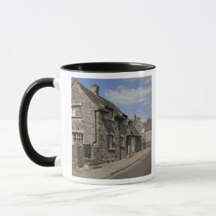 Cottages, Corfe Castle dorp, Dorset, Engeland, Mok