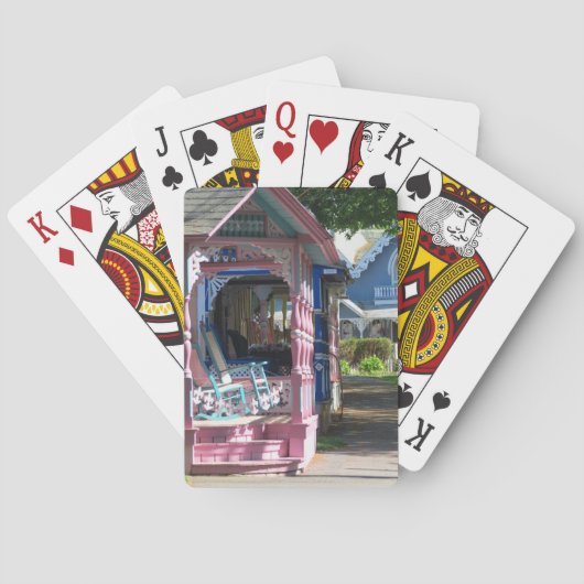 Cottages in a Row - Martha's Vineyard Pokerkaarten (Achterkant)