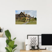 Cottages in Broadway, Cotswolds poster print (Thuiskantoor)