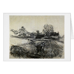 Cottages, Woman in Foreground, Vincent van Gogh