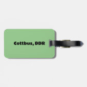 Cottbus, Oost-Duitsland (DDR, DDR) Bagagelabel (Achterkant horizontaal)