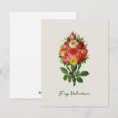 Cottcore  Bouquet Valentijn Feestdagenkaart (Voorkant / Achterkant)