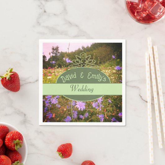 Cottcore Flower Meadow Wedding Servet (Insitu)