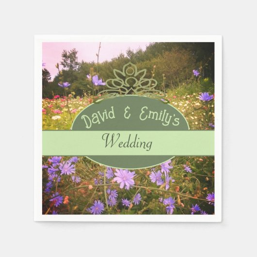 Cottcore Flower Meadow Wedding Servet (Voorkant)