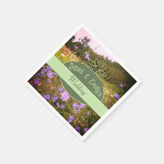 Cottcore Flower Meadow Wedding Servet (Hoek)