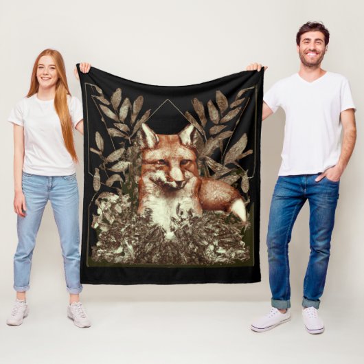 Cottcore Fox  Fleece Deken (In situ)