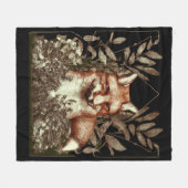 Cottcore Fox  Fleece Deken (Voorkant (Horizontaal))