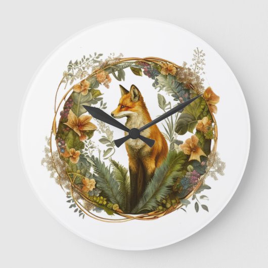 Cottcore Fox Grote Klok (Voorkant)
