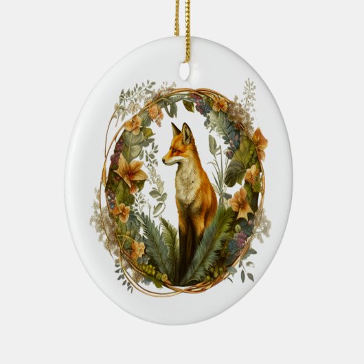 Cottcore Fox  Keramisch Ornament (Rechts)