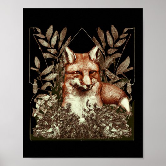 Cottcore Fox Poster (Voorkant)