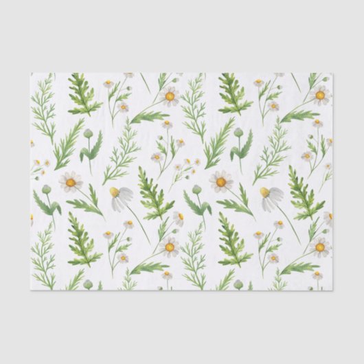Cottcore Green Woodland Forest Fern Pattern Tissuepapier (Voorkant)