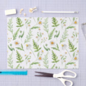 Cottcore Green Woodland Forest Fern Pattern Tissuepapier (Craft)