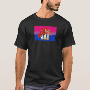 Cottcore paddenstoel Love Bisexual Pride Flag Myco T-shirt