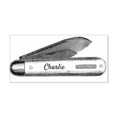 Cottcore  Pocket Knife Aangepaste naam Rubberstempel (Afrduk)