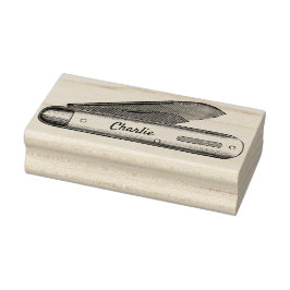 Cottcore  Pocket Knife Aangepaste naam Rubberstempel