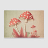 Cottcore Red- en White-paddenstoel-ontkoppeling Tissuepapier (Voorkant)