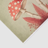 Cottcore Red- en White-paddenstoel-ontkoppeling Tissuepapier (Detail)