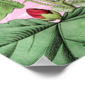 Cottcore roze Flowers Custom Poster (Hoek)