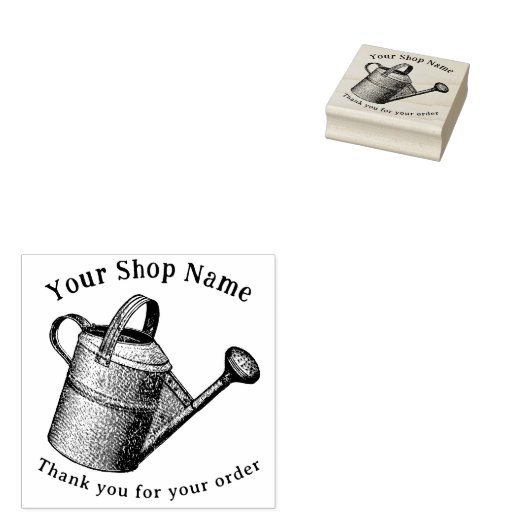Cottcore Watering kan kleine bedrijven Sjablonen Rubberstempel (Gestempeld)