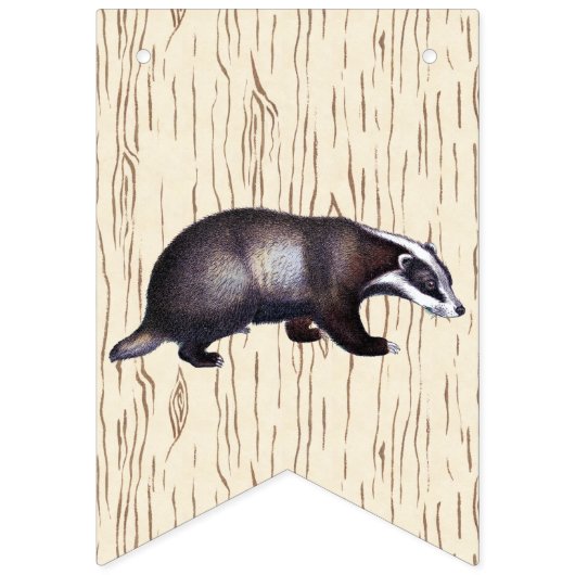 Cottcore Woodland Animal Bunting Vlaggetjes (Eerste vlag)