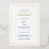 Cottey College Folie Uitnodiging (Voorkant)