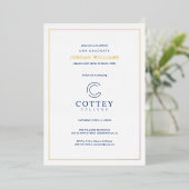 Cottey College Folie Uitnodiging (Staand Voorkant)