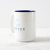 Cottey College Tweekleurige Koffiemok (Voorkant links)