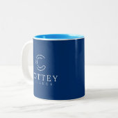 Cottey College Tweekleurige Koffiemok (Voorkant links)