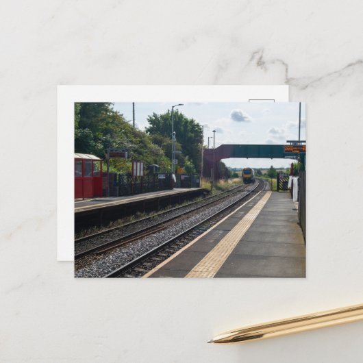 Cottingley Railway Station, Leeds Briefkaart (Voorkant / Achterkant in situ)