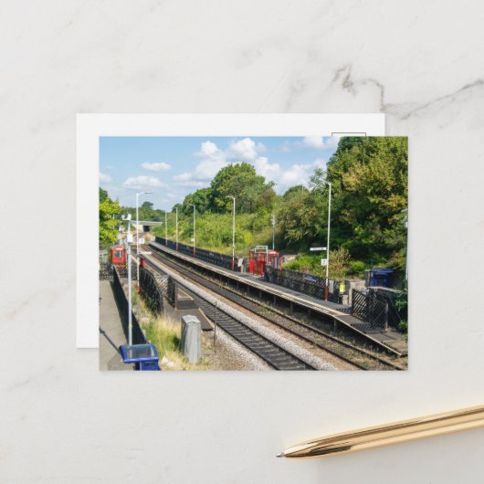 Cottingley Railway Station, Leeds Briefkaart (Voorkant / Achterkant in situ)