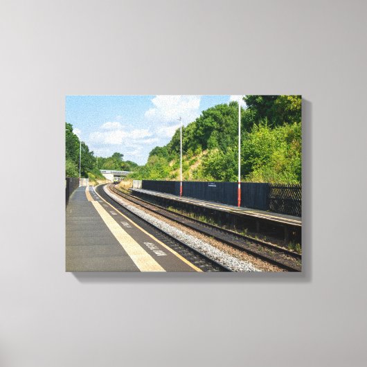 Cottingley Railway Station, Leeds Canvas Afdruk (Voorkant)