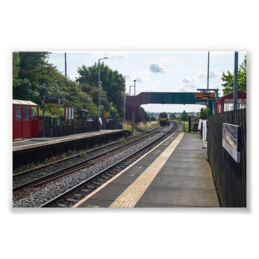 Cottingley Railway Station, Leeds Foto Afdruk (Voorkant)