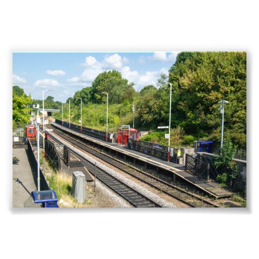 Cottingley Railway Station, Leeds Foto Afdruk (Voorkant)