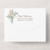 Cotton Antler Boho Wedding All In One Uitnodiging (Achterkant)