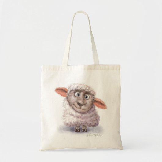 Cotton Ball Sheep Cartoon Tote Bag (Voorkant)
